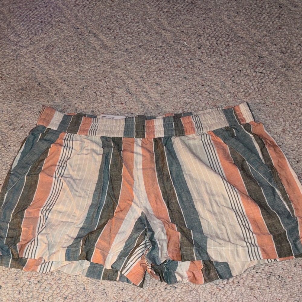 High Waist Striped Women's Shorts